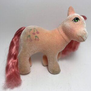 Cherries Jubilee So Soft Flocked My Little Pony - Hasbro 1980s G1 MLP